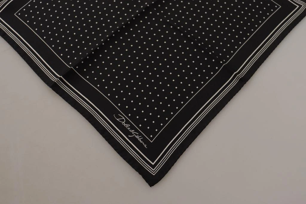 商品Dolce & Gabbana|Dolce & Gabbana Black Polka Dots DG Logo Square Handkerchief,价格¥964,第3张图片详细描述