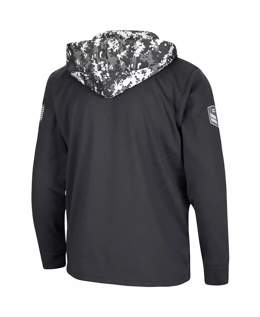 商品Colosseum|Men's Charcoal Auburn Tigers OHT Military-Inspired Appreciation Digi Camo Quarter-Zip Hoodie,价格¥421,第2张图片详细描述