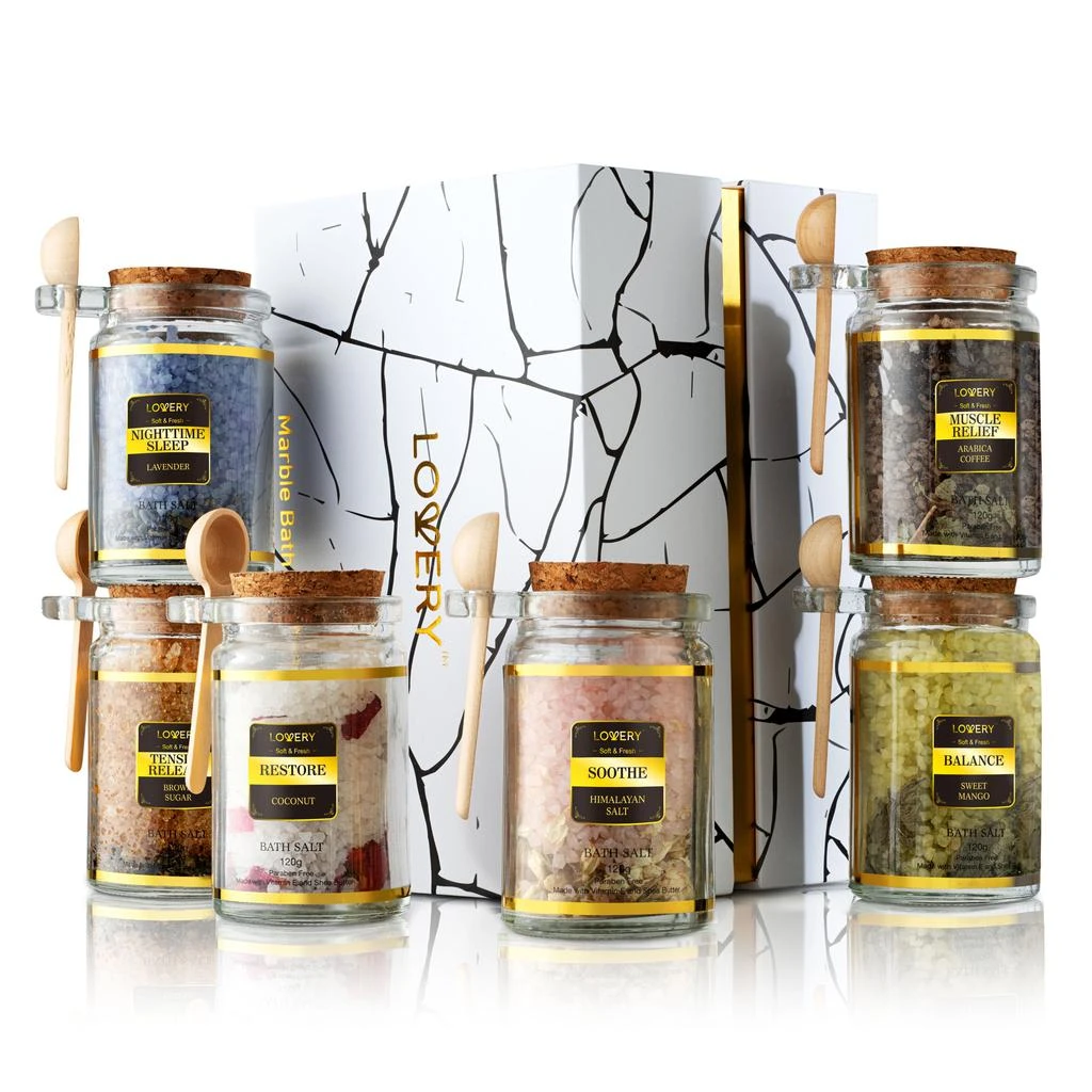 商品Lovery|Bath Salts Gift Set with Natural Hers and Essentail Oils, 13 Piece,价格¥596,第1张图片