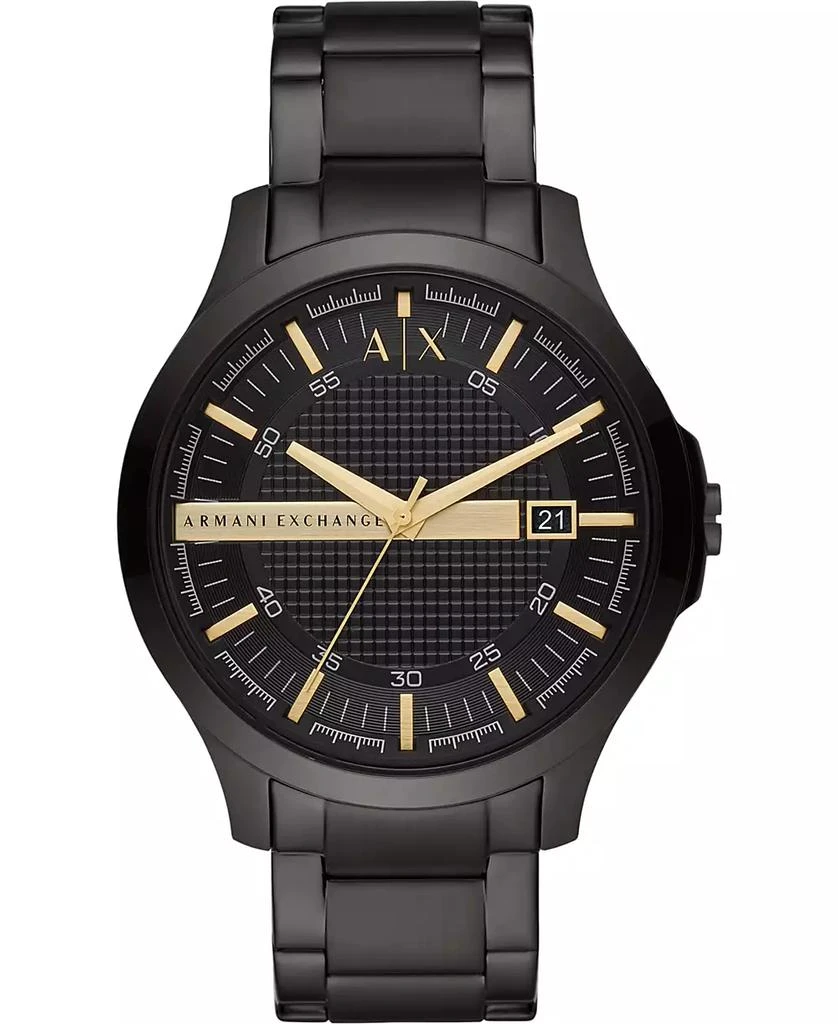 商品Armani Exchange|Men's Black Stainless Steel Bracelet Watch 46mm,价格¥907,第1张图片