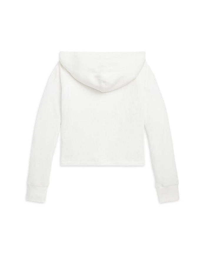 商品Ralph Lauren|Girls' Waffle-Knit Boxy Hooded Tee - Big Kid,价格¥266,第2张图片详细描述