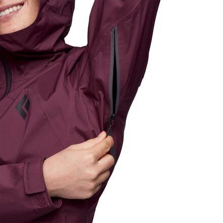 商品Black Diamond|Stormline Stretch Rain Shell - Women's,价格¥827,第5张图片详细描述