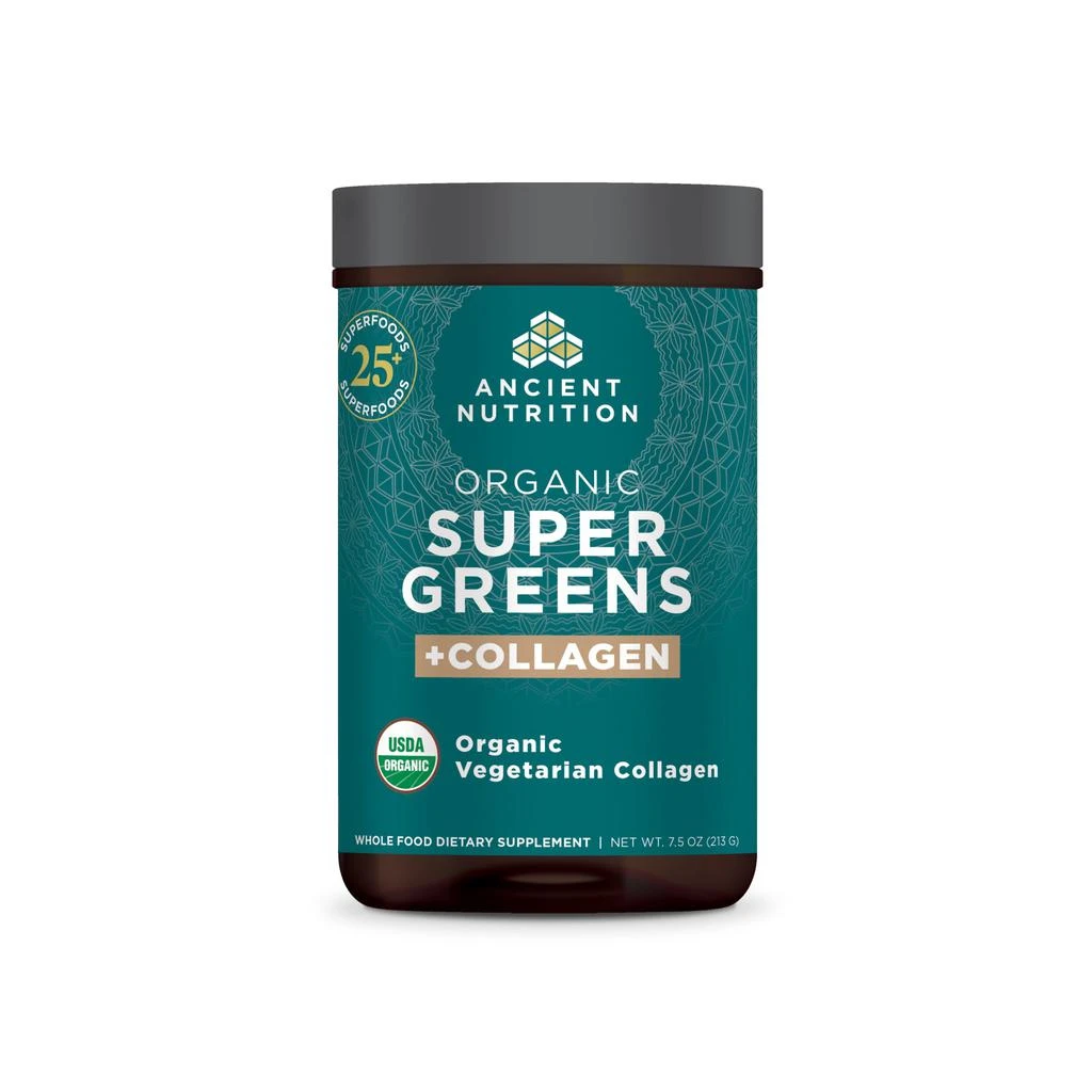商品Ancient Nutrition|Organic SuperGreens + Collagen | Powder (25 Servings),价格¥455,第1张图片