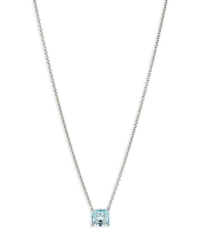 商品Nadri|Modern Love Blue Cubic Zirconia Square Pendant Necklace, 16"-18",价格¥392,第1张图片