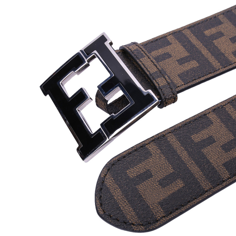 Fendi 芬迪 男士棕色牛皮Logo印花皮带 7C0250-X52-F0CRD商品第3张图片规格展示