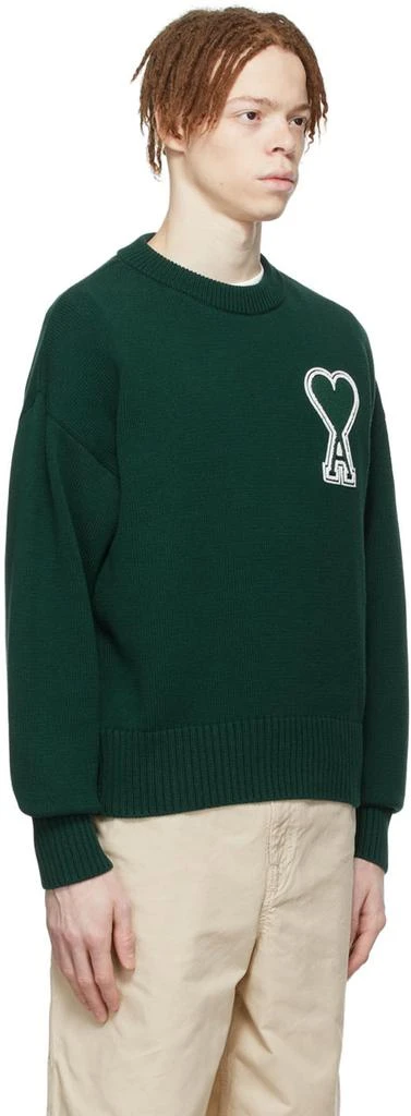 商品AMI|SSENSE Exclusive Green Ami de Cœur Sweater,价格¥1938,第2张图片详细描述