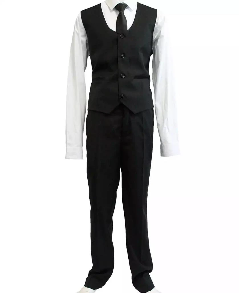 商品Perry Ellis|Big Boy's 5-Piece Shirt, Tie, Jacket, Vest and Pants Solid Suit Set,价格¥1002,第2张图片详细描述