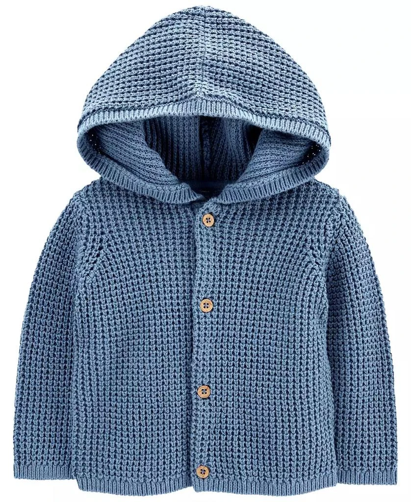 商品Carter's|Baby Boys Hooded Cotton Cardigan,价格¥112,第1张图片