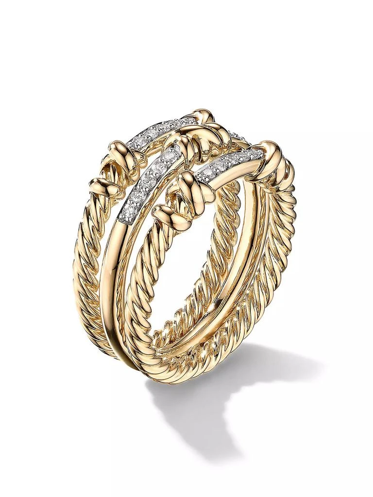 商品David Yurman|Petite Helena Wrap Three Row Ring in 18K Yellow Gold,价格¥29239,第3张图片详细描述