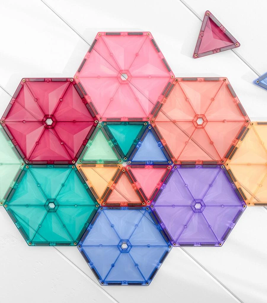 商品Connetix Tiles|Pastel Geometry Pack Play Set,价格¥488,第4张图片详细描述