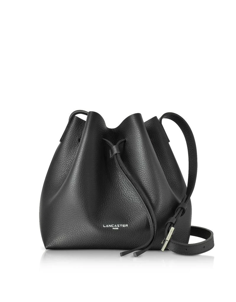 商品Lancaster|Lancaster Paris Pur & Element Foulonné 黑色皮革水桶包,价格¥1469,第1张图片