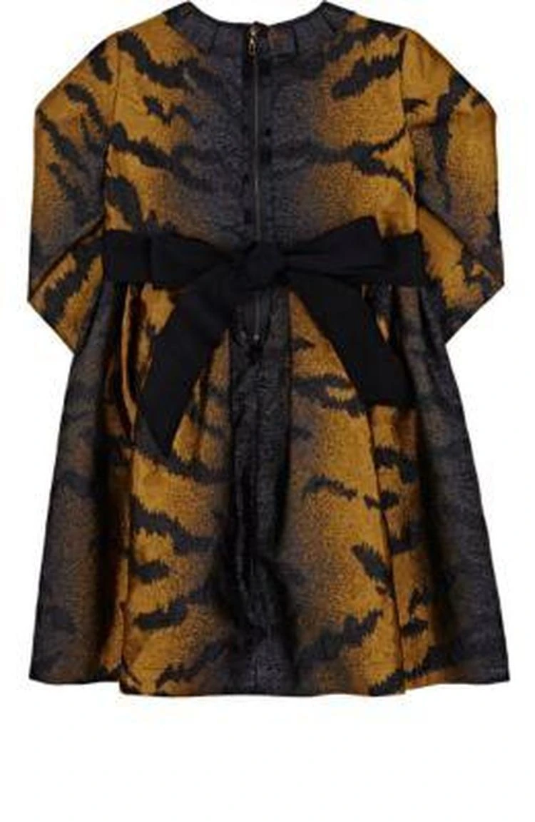 商品Lanvin|Tiger-Striped Jacquard A-Line Dress,价格¥3516,第2张图片详细描述