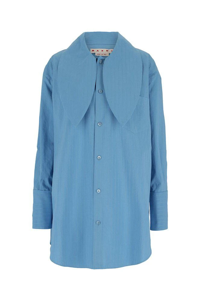 商品Marni|Marni Oversized Collar Stripe-Detail Shirt,价格¥2182,第1张图片