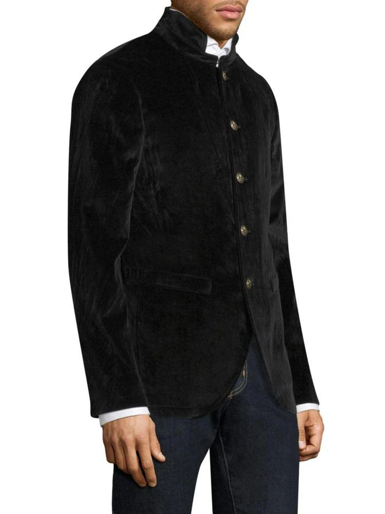 商品John Varvatos|Stand Collar Velvet Jacket,价格¥2673,第3张图片详细描述