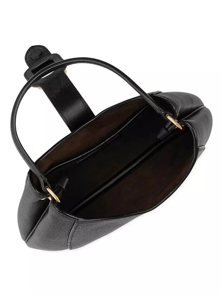 商品Ralph Lauren|Mini Pebbled Leather Hobo Bag,价格¥14729,第4张图片详细描述