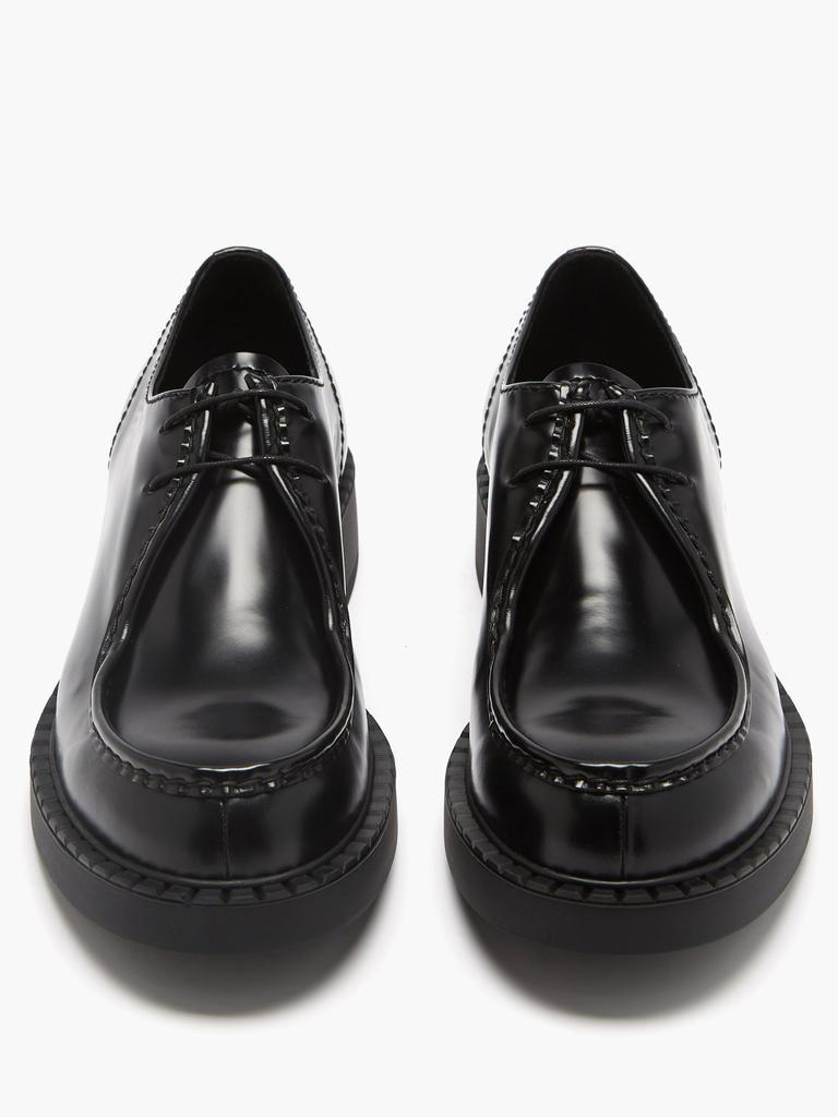 商品Prada|Brushed-leather Derby shoes,价格¥5915,第7张图片详细描述