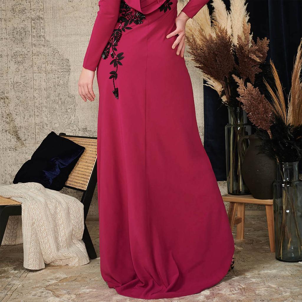 商品Hope & Ivy|Hope & Ivy Eli Crepe de Chine Maxi Dress,价格¥1164,第4张图片详细描述