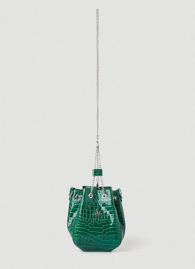 商品Vivienne Westwood|Chrissy Bucket Shoulder Bag in Green,价格¥2157,第1张图片