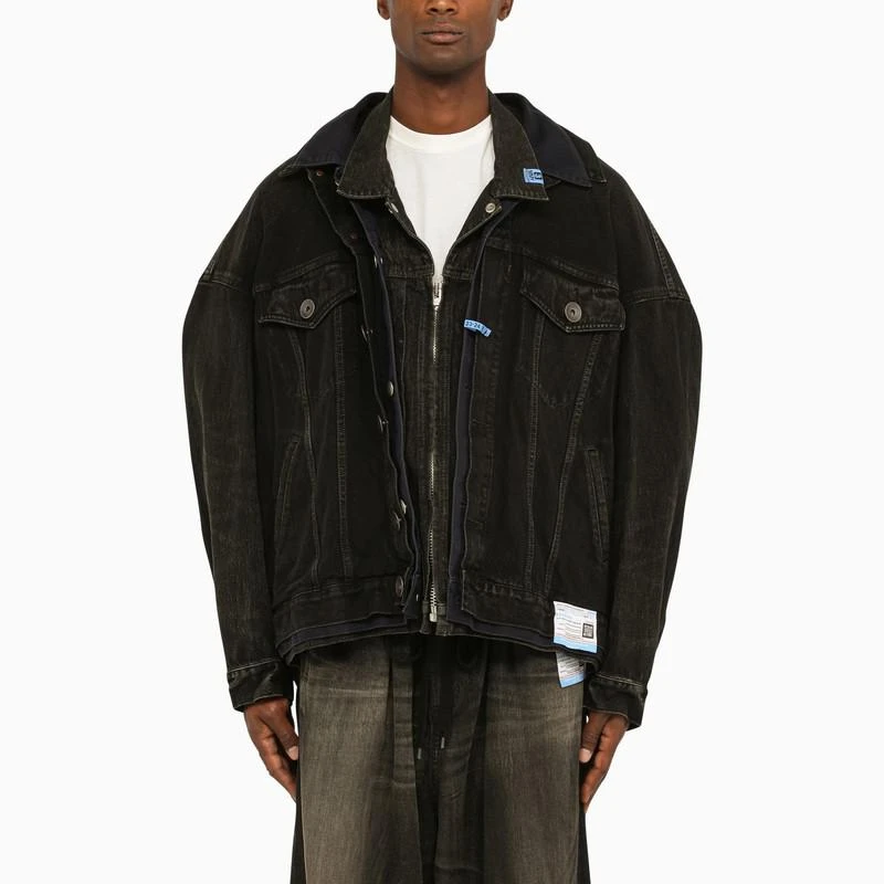 商品Maison MIHARA YASUHIRO|Black multi-layer denim jacket,价格¥3629,第1张图片