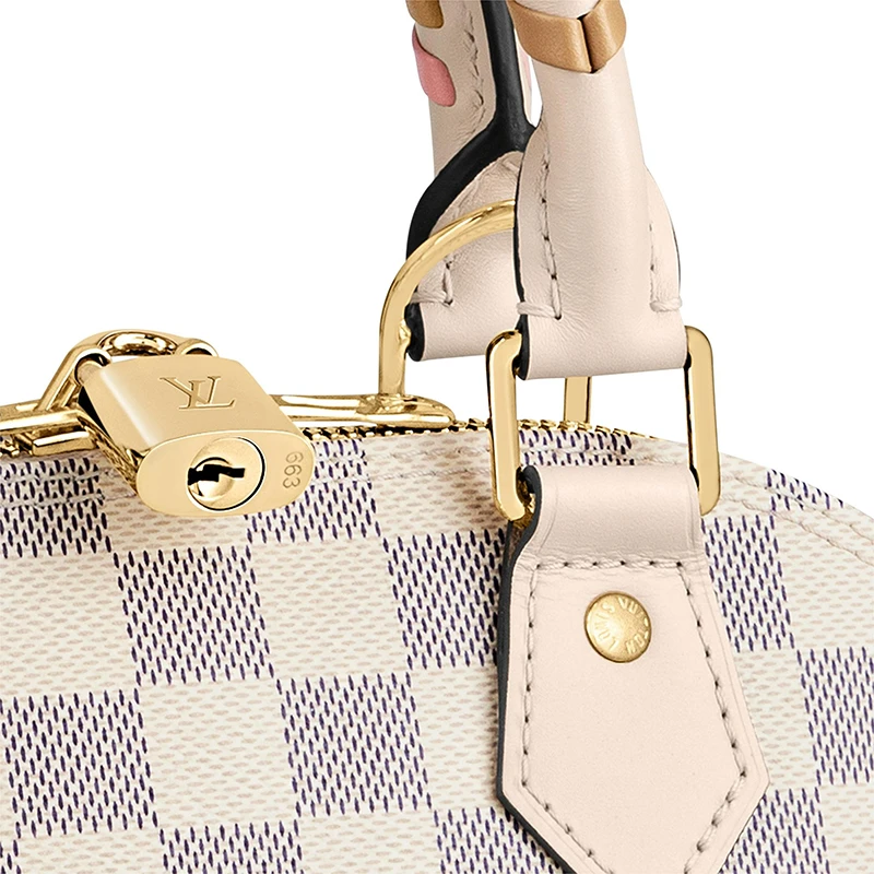 预售10天 Louis Vuitton/路易威登 22春夏新款ALMA BB系列 女士蓝白棋盘格帆布饰多色编织效果皮革提手金扣配可拆卸肩带单肩斜跨手提包N45294 商品
