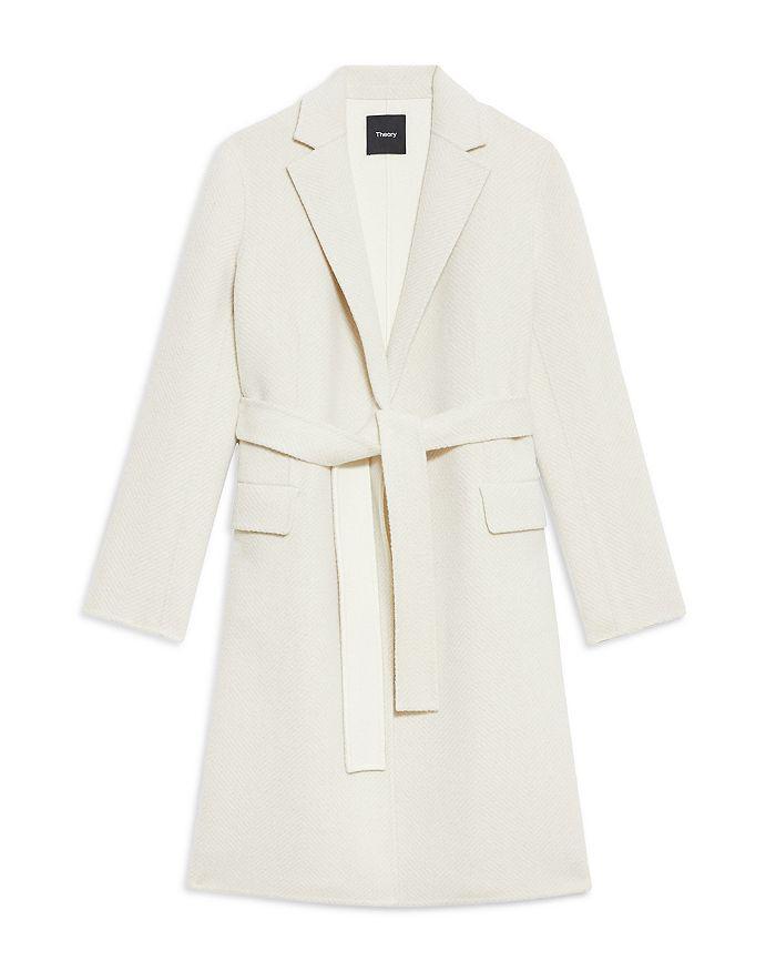 商品Theory|Chevron Belted Wool Coat,价格¥4126,第6张图片详细描述