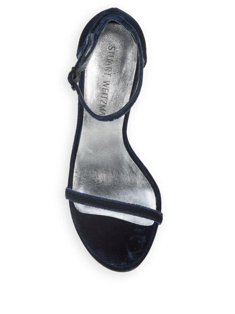 商品Stuart Weitzman|丝绒系带高跟凉鞋,价格¥1254,第4张图片详细描述