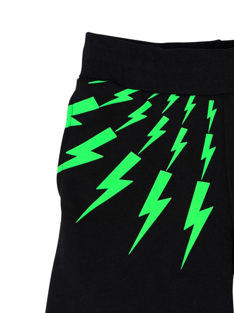 商品Neil Barrett|Thunder Print Cotton Sweat Shorts,价格¥308,第1张图片