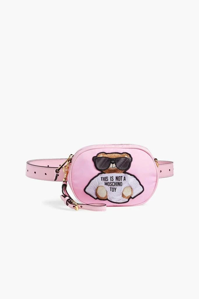 商品Moschino|Appliquéd shell and leather belt bag,价格¥3814,第1张图片