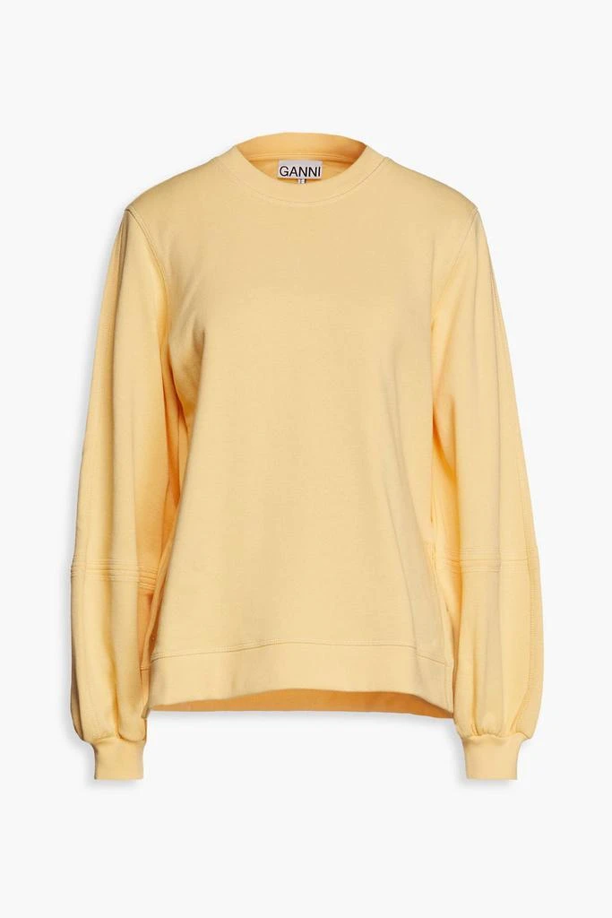 商品Ganni|Embroidered cotton-blend fleece sweatshirt,价格¥312,第1张图片