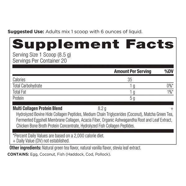 商品Ancient Nutrition|Collagen Matcha Energizer Powder (20 Servings) 15.00% Off Auto renew,价格¥256,第2张图片详细描述