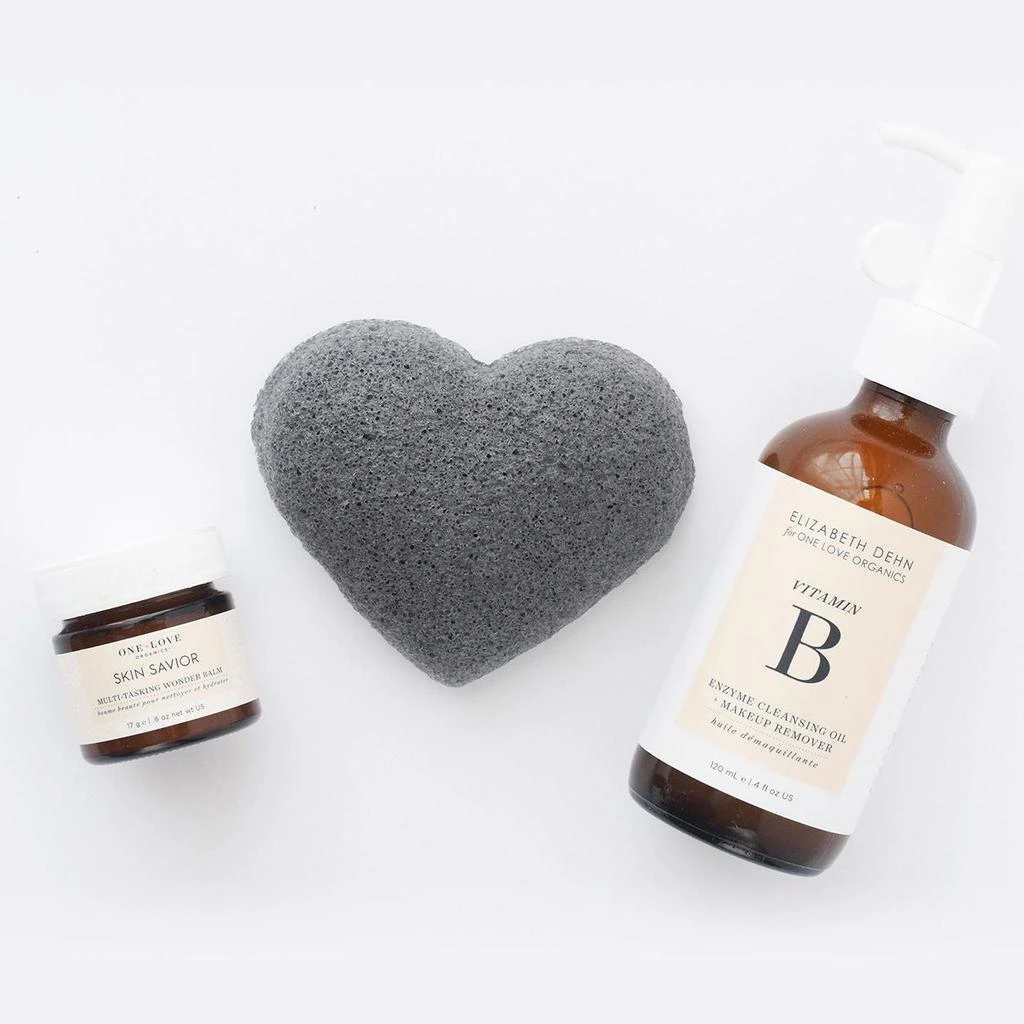 商品One Love Organics|The Cleansing Sponge Bamboo Charcoal Heart,价格¥76,第3张图片详细描述