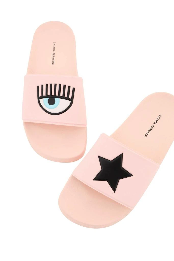 商品Chiara Ferragni|Chiara Ferragni eyestar Rubber Slides,价格¥910,第4张图片详细描述