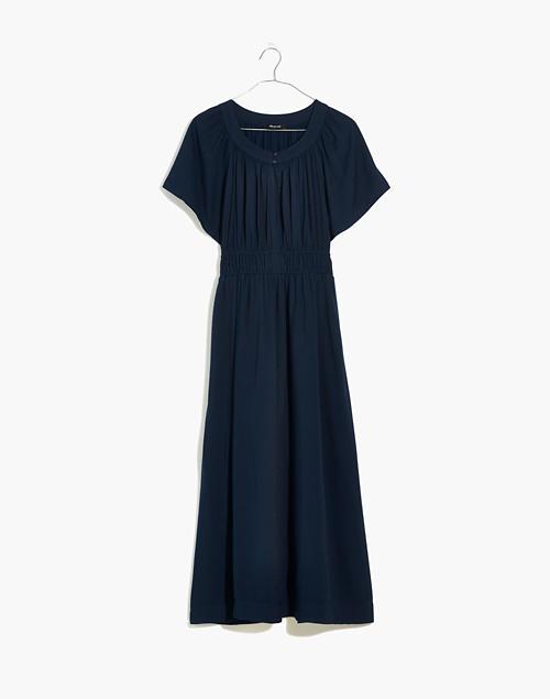Sophia Split-Neck Short-Sleeve Midi Dress商品第5张图片规格展示