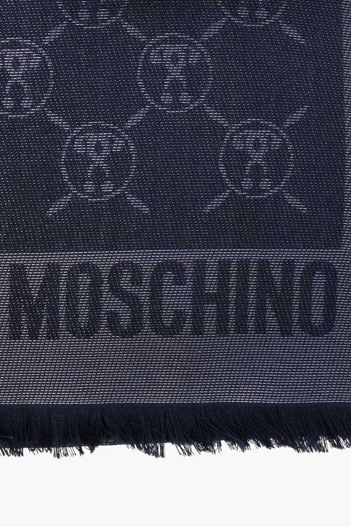 商品Moschino|Moschino Logo Jacquard Fringed Scarf,价格¥1580,第3张图片详细描述