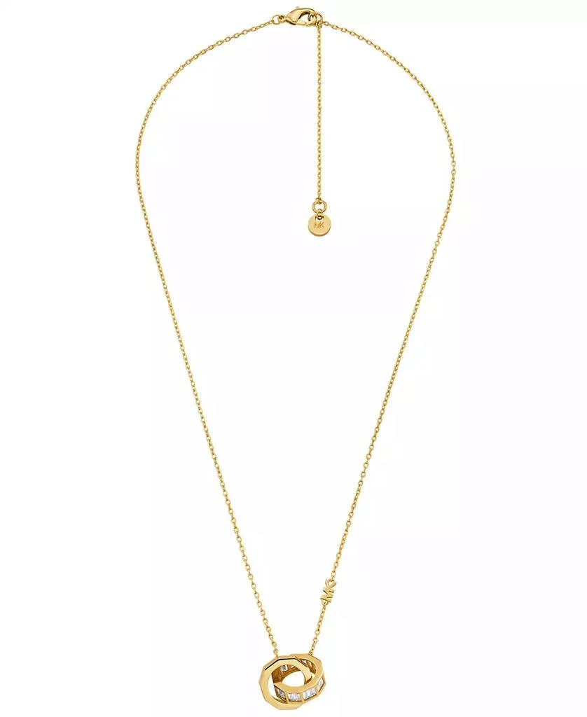 商品Michael Kors|Brass Baguette Interlocking Pendant Necklace,价格¥361,第5张图片详细描述