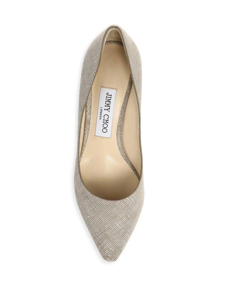 商品Jimmy Choo|Canvas Leather Point Toe Pumps,价格¥1766,第4张图片详细描述