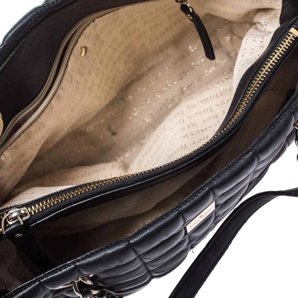 Kate Spade Black Square Quilted Leather Chain Tote 商品