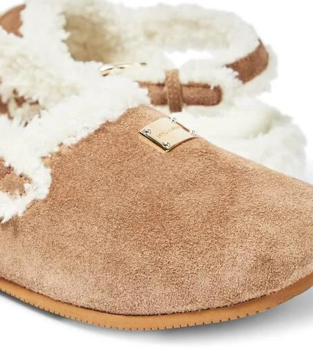 商品Dolce & Gabbana|Suede and faux fur mules,价格¥2226,第5张图片详细描述