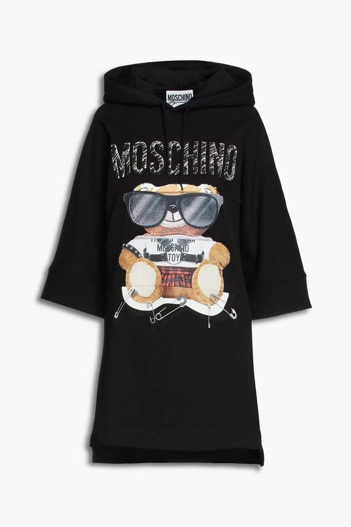 商品Moschino|Printed French cotton-terry hooded mini dress,价格¥2736,第1张图片