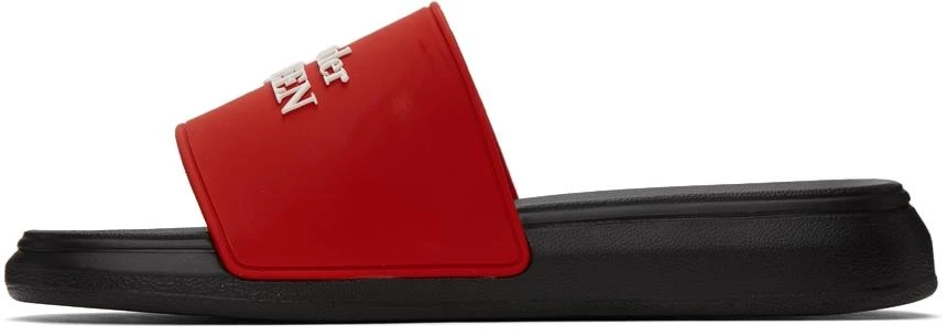 商品Alexander McQueen|Red & Black Pool Slides,价格¥896,第3张图片详细描述