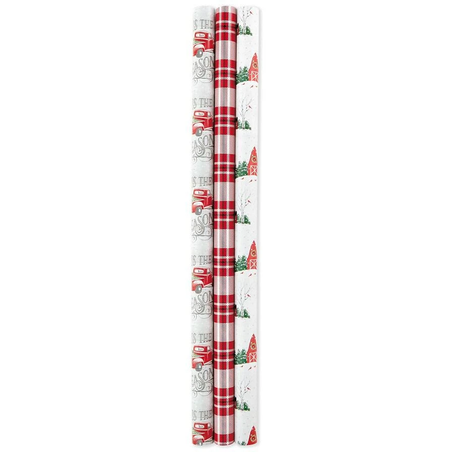 商品Hallmark|Holiday Reversible Wrapping Paper Bundle,价格¥64,第1张图片