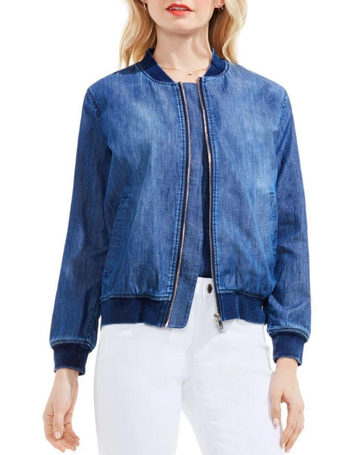 商品Vince Camuto|Washed Denim Bomber Jacket,价格¥482,第1张图片