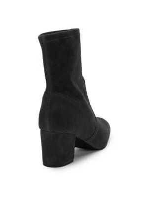 商品Stuart Weitzman|Siggy 60 Suede Block Heel Sock Boots,价格¥1032,第3张图片详细描述