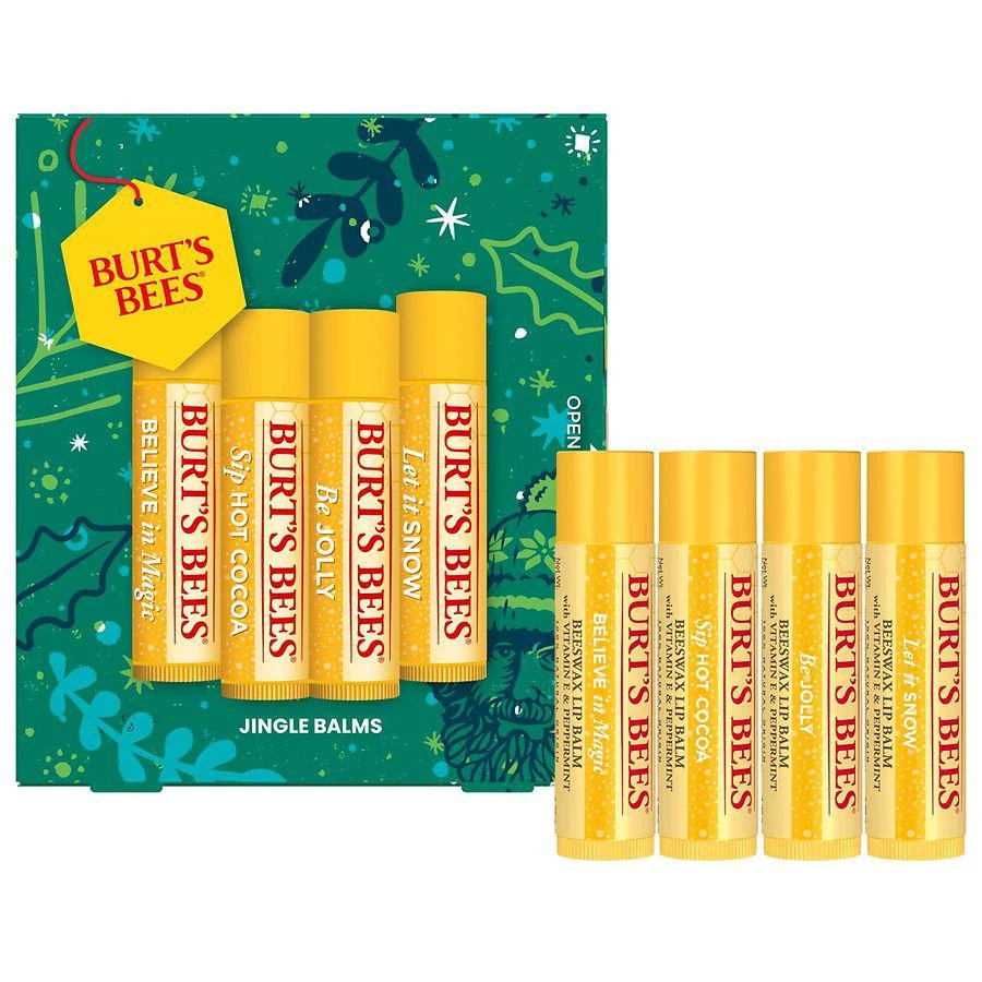 商品Burt's Bees|Jingle Balms Lip Balm Holiday Gift Set, 100% Natural Origin, Beeswax,价格¥101,第3张图片详细描述