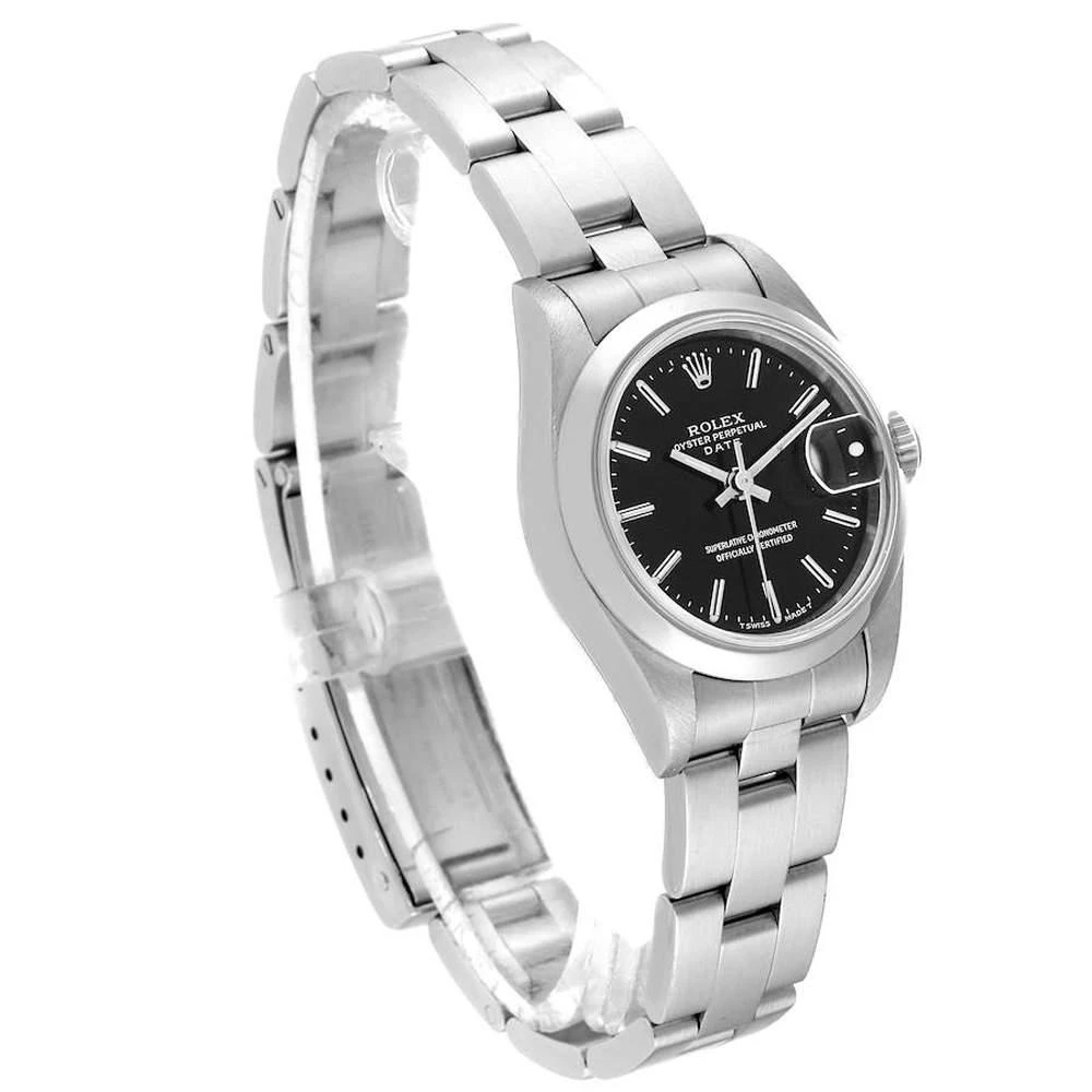 Rolex Black Stainless Steel Oyster Perpetual Date 69160 Women's Wristwatch 26 mm 商品