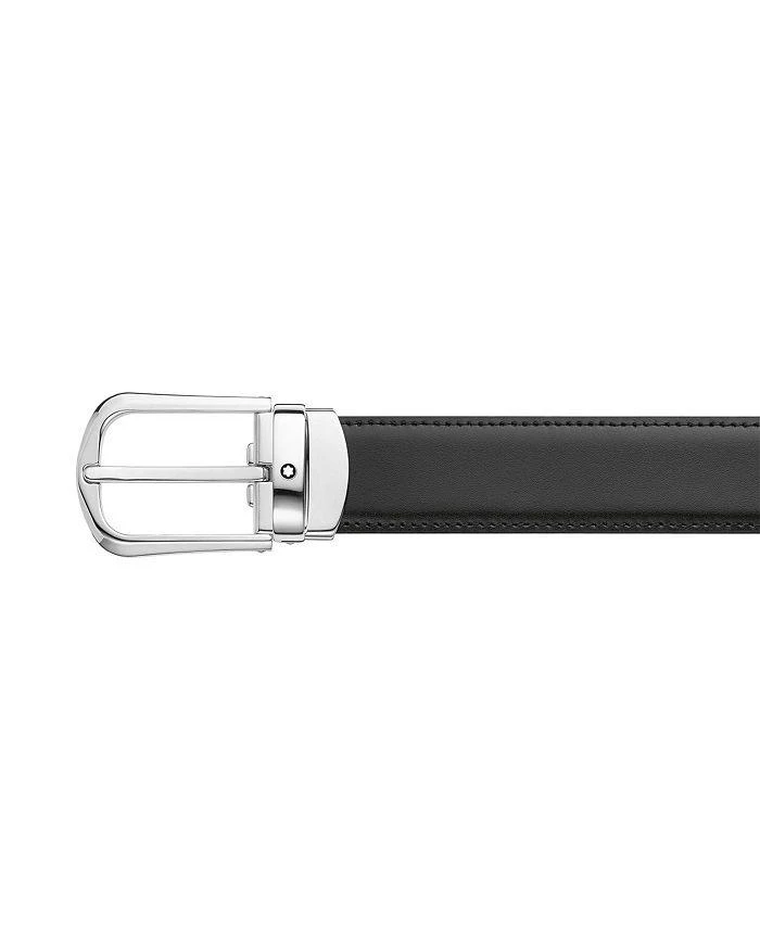 商品MontBlanc|Men's Horseshoe Stainless Steel Reversible Leather Belt,价格¥2843,第4张图片详细描述