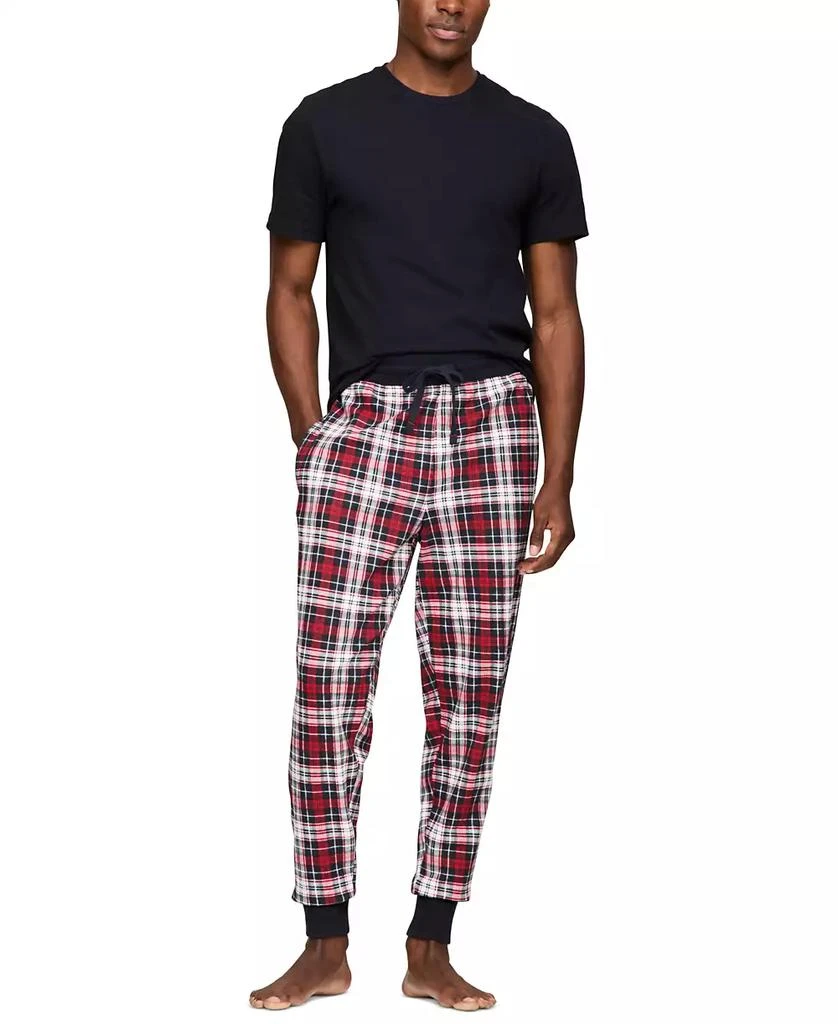 商品Tommy Hilfiger|Men's Plaid Waffle-Knit Jogger Pajama Pants,价格¥165,第3张图片详细描述