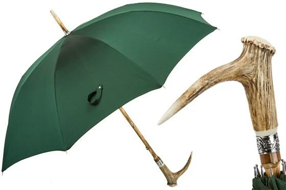 商品PASOTTI|Pasotti 葩莎帝 复古雨伞鹿角手柄木杆男士直柄伞,价格¥7587,第1张图片
