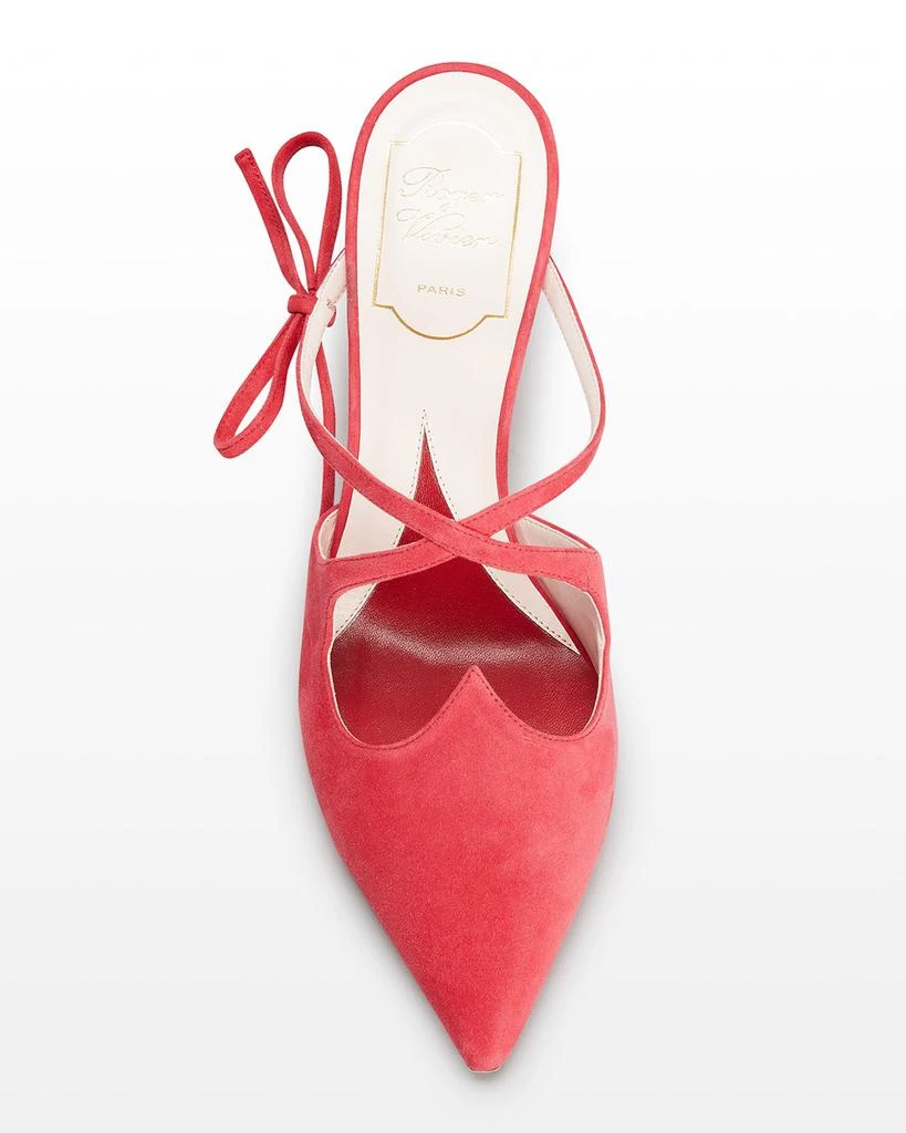 商品Roger Vivier|I Love Vivier Suede Bow Mules,价格¥6706,第5张图片详细描述