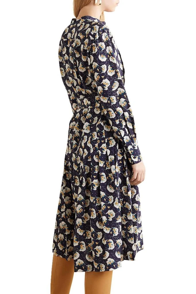 商品Chloé|Belted floral-print silk crepe de chine midi shirt dress,价格¥7583,第4张图片详细描述